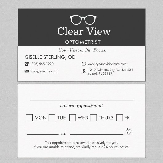 Moderne Erinnerung an einen Termin beim Optiker
