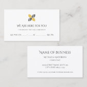 Moderne Erinnerung Chic Black Gold Logo Terminkarte (Vorne/Hinten)