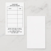 Moderne Erinnerung der Datumseingangszeit auf eine Terminkarte (Vorne/Hinten)