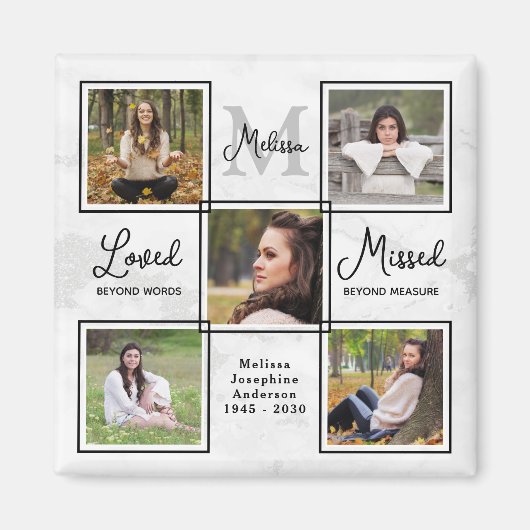 Moderne Erinnerung - Einzigartige FotoCollage Magnet (Vorne)