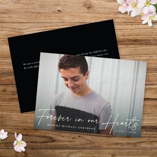 Moderne Erinnerung für immer in unserer Herzkarte Einladung