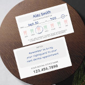 Moderne Erinnerung für Zahnarztzeichen Terminkarte