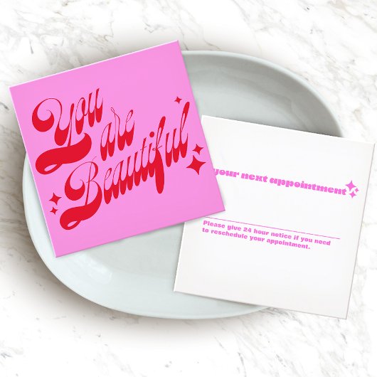 Moderne Erinnerung, rosa Sterne Terminkarte