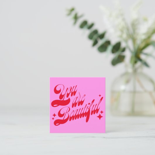 Moderne Erinnerung, rosa Sterne Terminkarte (Stehend Vorderseite)