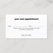 Moderne Erinnerung Terminkarte (Rückseite)