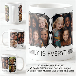 Moderne Erinnerungen 6 Foto Collage Vorlage Weiß C Kaffeetasse