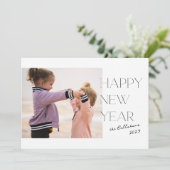 Moderne Erinnerungen Neujahrskarte Feiertagskarte (Stehend Vorderseite)