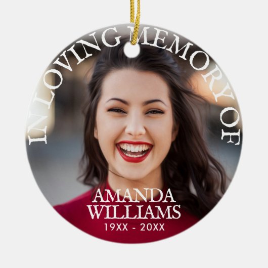 Moderne Erinnerungsbewahrungen im Foto Keramik Ornament (Vorne)