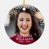 Moderne Erinnerungsbewahrungen im Foto Keramik Ornament (Hinten)