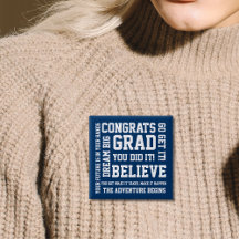 Moderne ermutigende Glückwünsche Grad Blue