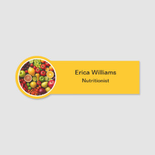 Moderne Ernährungsberater Diätassistent Thema Name Namensschild