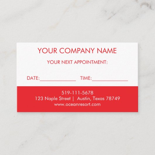 Moderne Ernennungskarte Begleitkarte (Vorderseite)