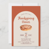 Moderne Erntedank-Abendessen Einladung (Vorderseite)
