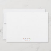 Moderne Erntedank-Dinner Einladung (Rückseite)