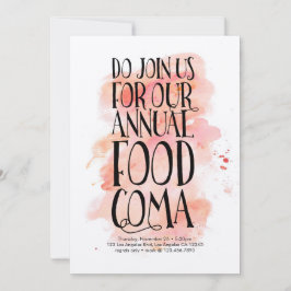 Moderne Erntedank Food Coma Einladung