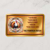 Moderne Erntedank Pumpkin Herbstkollektion Visitenkarte (Vorderseite)