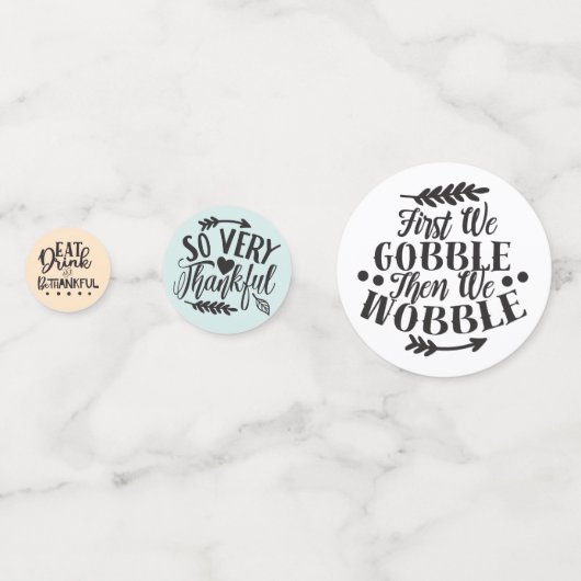 Moderne Erntedank Quotes Herbstlaube Red Berries Konfetti (Rückseiten)