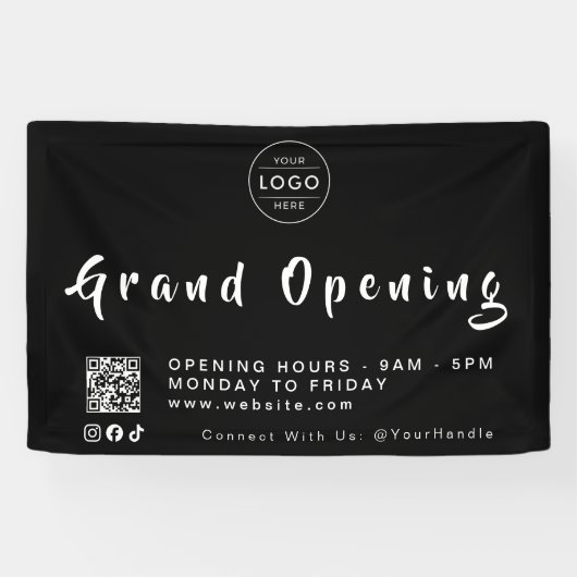 Moderne Eröffnungs-QR-Code Geschäft mit individuel Banner (Horizontal)