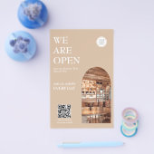 Moderne Eröffnungsangebote Geschäft Gebogene Foto Flyer (Einzeln)