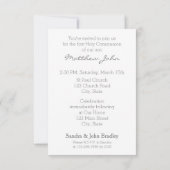 Moderne Erste Heilige Kommune in Blau Einladung (Rückseite)