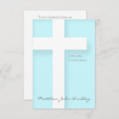 Moderne Erste Heilige Kommune in Blau Einladung (Vorne/Hinten)