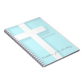 Moderne Erste Heilige Kommune in Blue Gästebuch Notizblock (Rechte Seite)