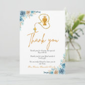 Moderne erste heilige Kommune vielen Dank Dankeskarte (Stehend Vorderseite)