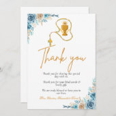 Moderne erste heilige Kommune vielen Dank Dankeskarte (Vorne/Hinten)