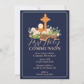 Moderne erste heilige Kommunion Religiös Einladung (Vorderseite)