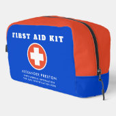 Moderne Erste Hilfe Blaues Orangenkreuz Waschbeutel (Rechte Ecke)