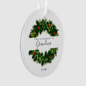 Moderne erste Weihnachten als Grandma Grünreath Ornament (Vorderseite)