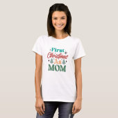 Moderne erste Weihnachten als Mutter-Typografie T-Shirt (Vorne ganz)