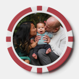 Moderne Erstellen Sie Ihr eigenes Familienfoto Pokerchips