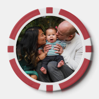 Moderne Erstellen Sie Ihr eigenes Familienfoto Pokerchips