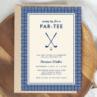 Moderne Erwachsene Golf Geburtstagsparty jedes Alt Einladung
