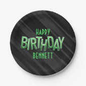 Moderne Erwachsene Grüne Geburt Pappteller (Vorderseite)