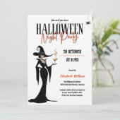 Moderne Erwachsene Hexenmädchen Nachtschwärmer Par Einladung (Stehend Vorderseite)