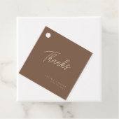 Moderne Espresso-Hochzeits-Dankeschön Geschenkanhänger (Beispiel)