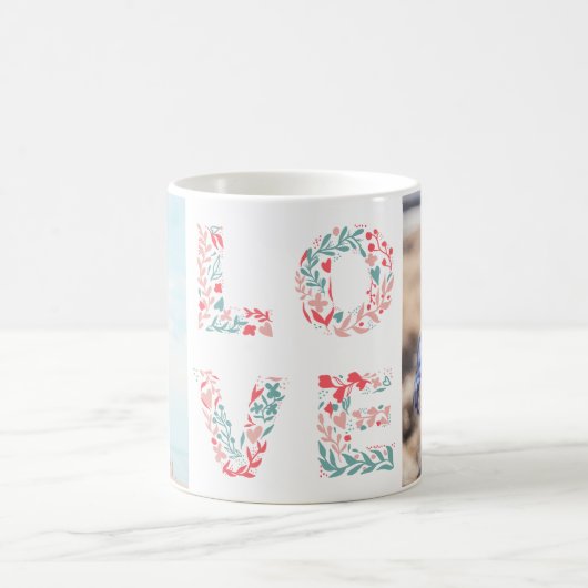 Moderne essbare Pastell-Liebe 2 Foto Gitter Kaffeetasse (Mittel)
