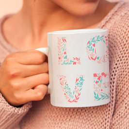 Moderne essbare Pastell-Liebe 2 Foto Gitter Kaffeetasse