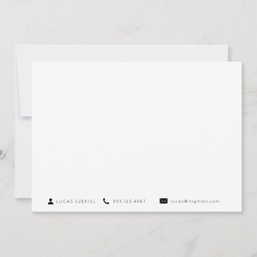 Moderne Essential Icons Business Stationery Mitteilungskarte (Vorderseite)