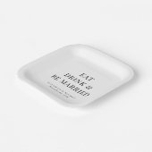 Moderne Essgetränke Verheiratet Hochzeit. Pappteller (Gewinkelt)