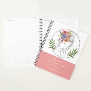 Moderne Esthetiker-Stylist-Spa Elegant Chic Floral Planer