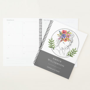 Moderne Esthetiker-Stylist-Spa Elegant Chic Floral Planer