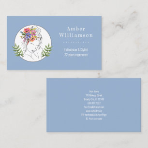 Moderne Esthetiker-Stylist-Spa Elegant Chic Floral Visitenkarte