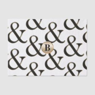 Moderne Et-Zeichen Moderne Monogramm Personalisier Seidenpapier