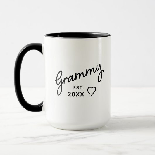 Moderne Etablierte Datum Grammy Kaffee Tasse (Links)