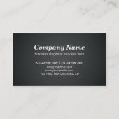 Moderne Etch Black Metal Plate Konstruktion Visitenkarte (Rückseite)