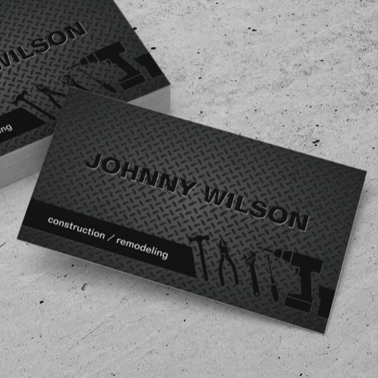 Moderne Etch Black Metal Plate Konstruktion Visitenkarte