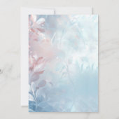 Moderne Ethereal Glass Glow Floral Hochzeit Einladung (Rückseite)